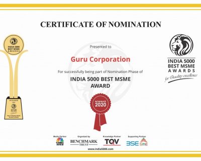 Guru @ India 5000 Best MSME Award
